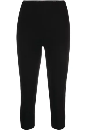 Alexander Wang Crystal-embellished logo leggings