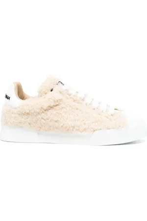 Dolce & Gabbana Embossed-logo leather sneakers