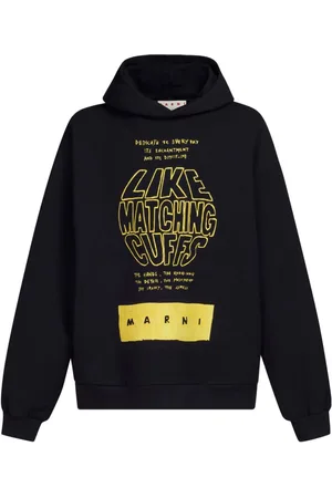 Marni Slogan-print cotton hoodie