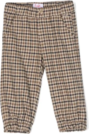 Il gufo Checked chino trousers