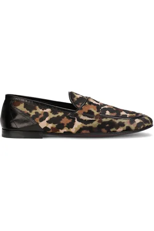 Dolce & Gabbana Leopard print calf hair loafers