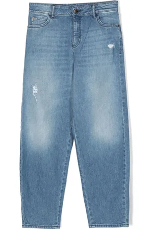 Emporio Armani Distressed-finish denim jeans