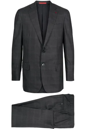 ISAIA Tartan-pattern wool suit