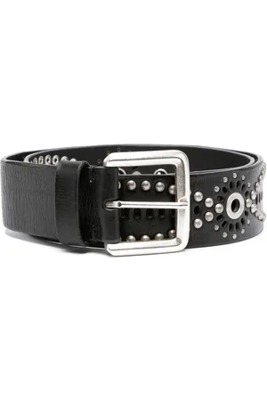 Golden Goose Stud-embellished leather belt