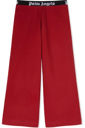 Palm Angels Logo-waistband cotton trousers