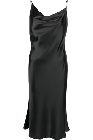 BLANCA Drapped satin-finish dress
