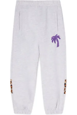 Palm Angels Animalier cotton track pants