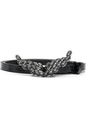 Zadig & Voltaire Rock wings-buckle leather belt