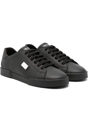 Dolce & Gabbana Logo-plaque leather sneakers