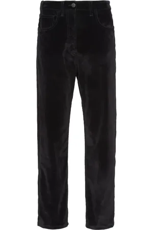 Prada Mid-rise velvet jeans