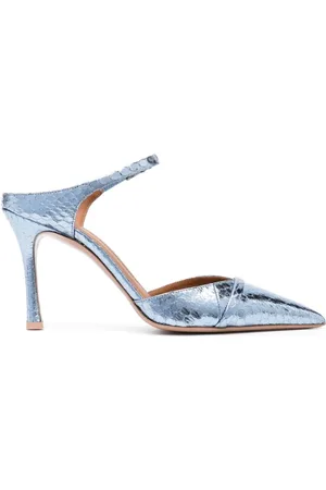 MALONE SOULIERS Uma 90mm metallic-finish mules