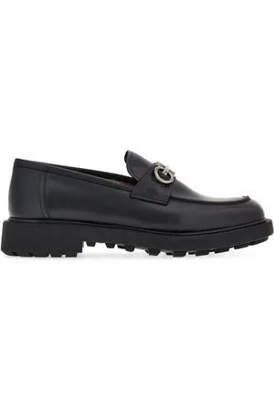 Salvatore Ferragamo Gancini-plaque leather loafers