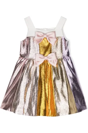 HUCKLEBONES LONDON Bow-detail -sheen dress