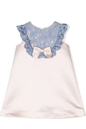 HUCKLEBONES LONDON Lace-detail bib-collar dress