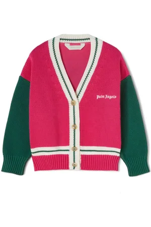 Palm Angels Bear-print colour-block cardigan