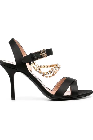 Moschino Rhinestone-embellished 100mm leather sandals