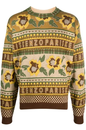 Kenzo Fair isle intarsia-knit crew-neck jumper