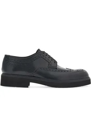 Salvatore Ferragamo Decorative-stitching leather derby shoes