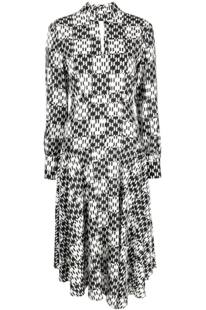Karl Lagerfeld Monogram-jacquard silk dress