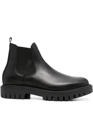 Tommy Hilfiger Round-toe slip-on leather boots