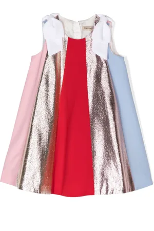 HUCKLEBONES LONDON Colour-block trapeze dress