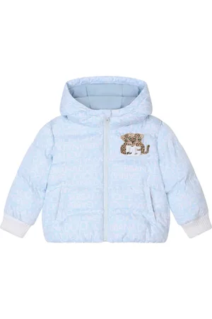 Dolce & Gabbana Logo-patch zipped padded coat