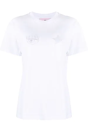 Chiara Ferragni Eyelike-embroidered cotton T-shirt