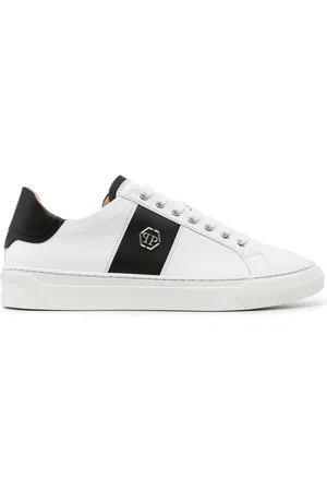 Philipp Plein Logo-plaque leather sneakers