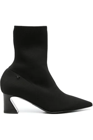 Patrizia Pepe Knitted 60mm leather ankle boots