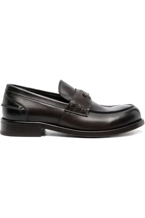 Roberto Cavalli Logo-plaque leather loafers