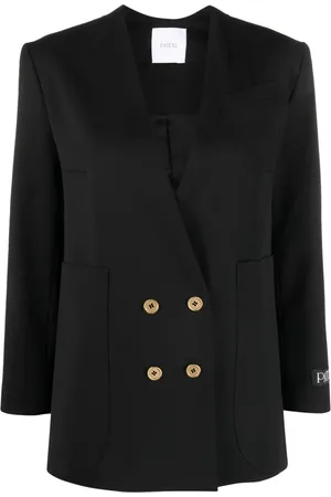 Patou Collarless double-breasted blazer