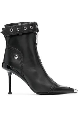 Alexander McQueen Buckle-fastening leather ankle boots
