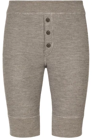Dolce & Gabbana Elasticated-waist ribbed-knit shorts