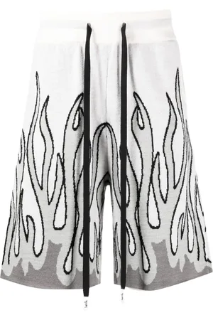 HACULLA Un In Flames intarsia-knit shorts