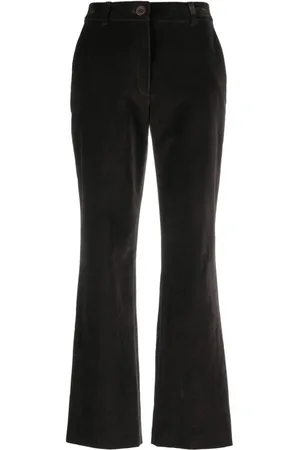 IRIS & INK Felicity cotton-blend velvet flared pants