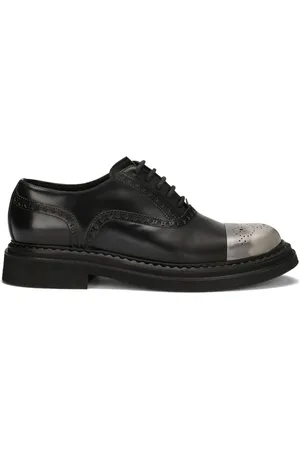 Dolce & Gabbana Francesina contrast-toecap rubber Derby shoes