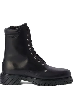OFF-WHITE Diag-sole lace-up combat boots