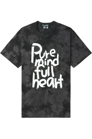 Comme des Garçons Slogan-print tie-dye T-shirt