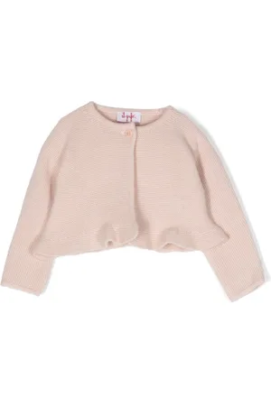 Il gufo Ruffled-hem knitted cardigan