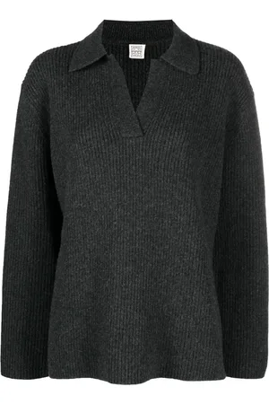 Totême Polo collar wool-blend jumper
