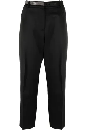 Fabiana Filippi Crystal-embellished high-waist trousers