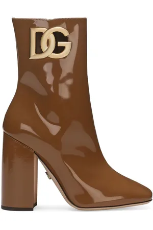 Dolce & Gabbana 90mm logo-plaque leather boots