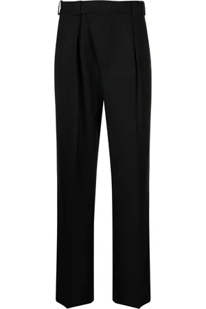Victoria Beckham Pleated wool wrap trousers