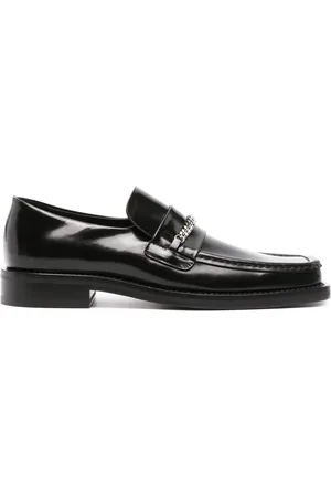 MARTINE ROSE Square-toe leather loafers