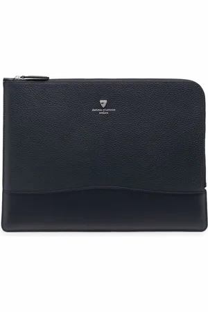 Paul Smith Mens City Embossed Black Leather Portfolio Folio Laptop  Briefcase Bag