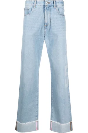 GCDS Logo-patch straight-leg jeans