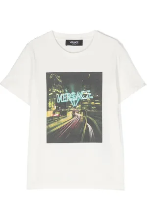 VERSACE Logo-print cotton T-shirt