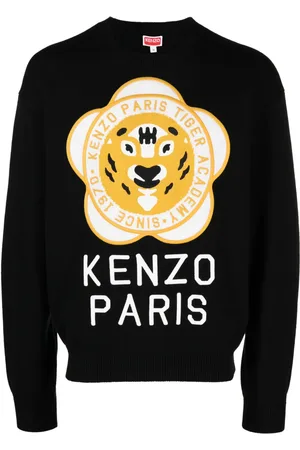 Kenzo Logo-patch wool-cotton jumper