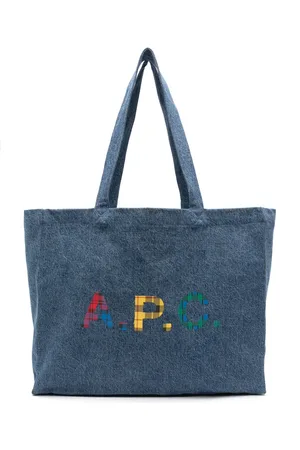 A.P.C. Diane logo-print denim tote bag