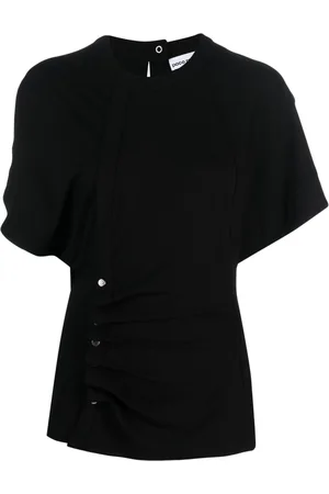 Paco rabanne Short-sleeved draped blouse